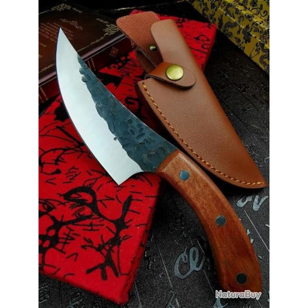 PEGASI couteau  dcouper les os, forg  la main, tranchant, de haute duret,LIVRAISON GRATUITE !!!