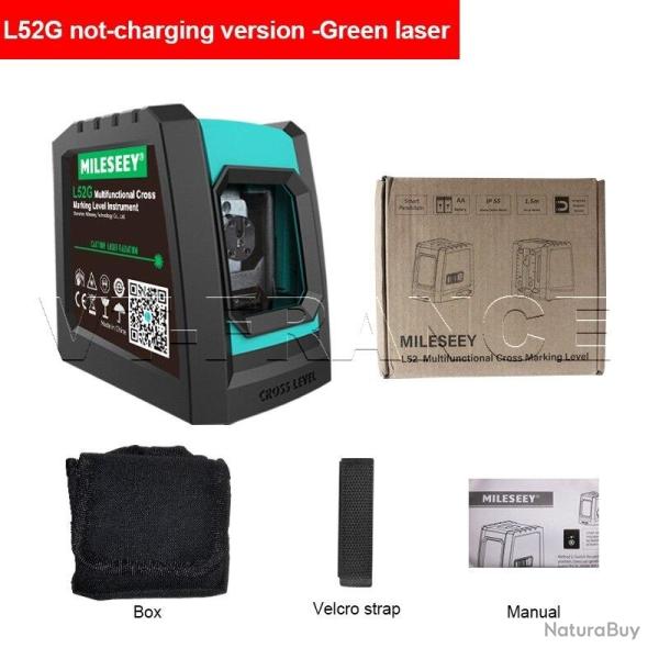 Niveau Laser Pro 2 Lignes Auto Nivelant -L52G  20260729082513
