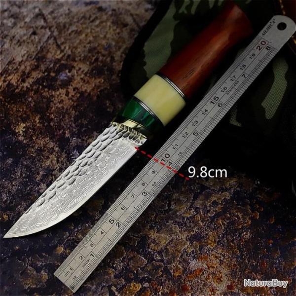 PEGASI couteau tactique droit marteau damas  67 couches LIVRAISON GRATUITE !!!