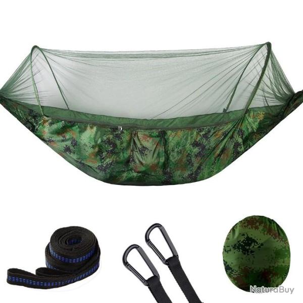 Hamac de Camping avec moustiquaire Pop-Up, facile  transporter CAMOUFLAGE  LIVRAISON GRATUITE