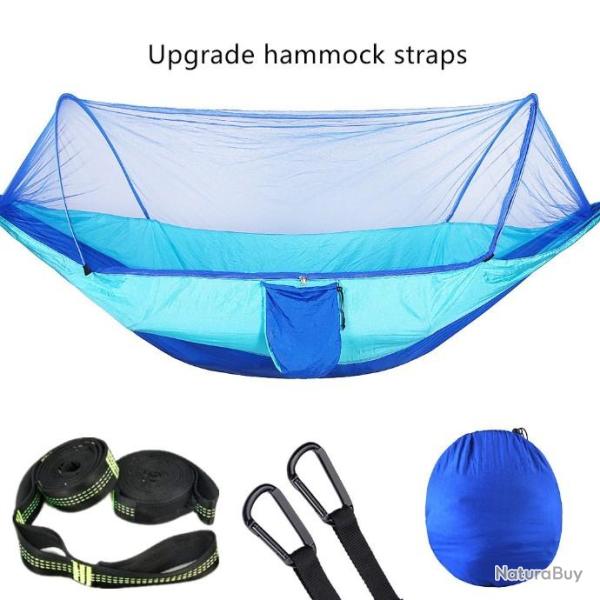 Hamac de Camping avec moustiquaire Pop-Up, facile  transporter BLEU CLAIR  XL LIVRAISON GRATUITE