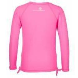 T-Shirt ant-irritations &agrave; manches longues, rose fluo 86-92 cm