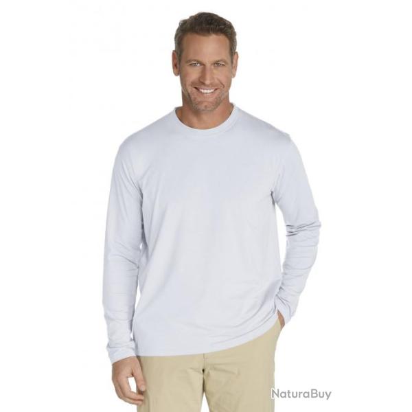 Coolibar Tee shirt � manches longues anti uv pour Hommes Blanc Blanc men