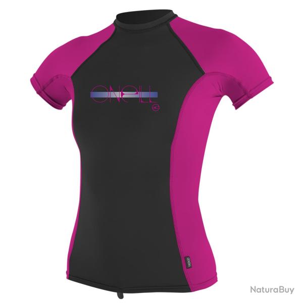 O'Neill - Girls' UV T-shirt - performance fit - pink/black 116-122cm.6-7ans Multi