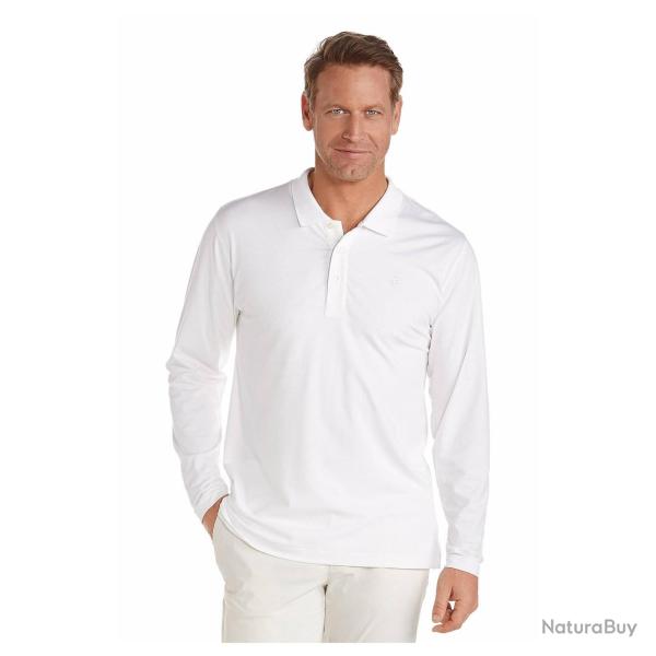 T shirt de plage anti UV pour hommes Blanc. Coolibar Blanc
