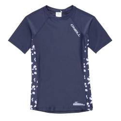 T-shirt &agrave; manches courtes anti-UV pour filles Print - &eacute;chelle, O'Neill Bleu 126-134cm