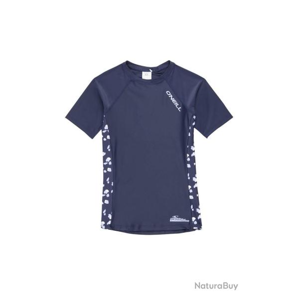T-shirt � manches courtes anti-UV pour filles Print - �chelle, O'Neill Bleu 126-134cm