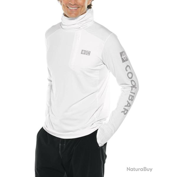 T shirt � capuche anti UV pour homme Manches longues Andros Blanc Blanc