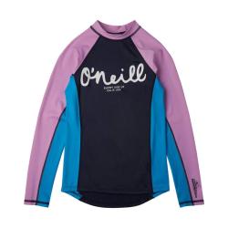 T-shirt de bain anti-UV pour fille - Skins - Manches longues - Ecailles Bleu 140/146 cm