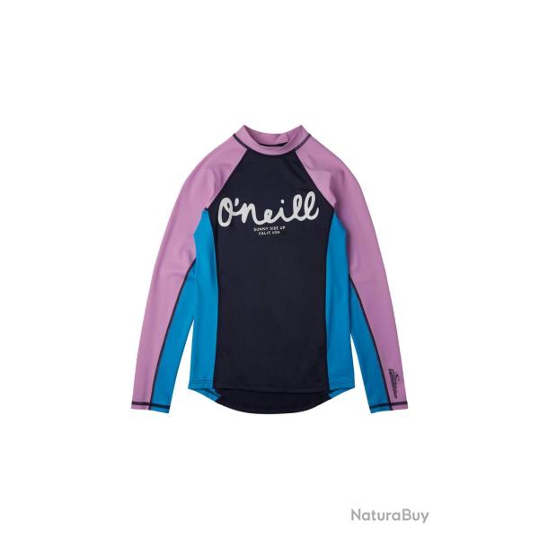 T-shirt de bain anti-UV pour fille - Skins - Manches longues - Ecailles Bleu 140/146 cm