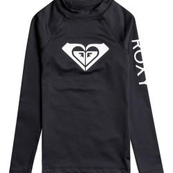 T-shirt de bain anti-UV pour jeune fille - Manches longues - Whole Hearted - Anthracite Gris 128 cm/