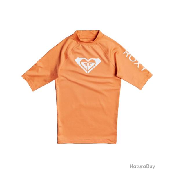 T-shirt de bain anti-UV pour jeune fille - Whole Hearted - Saumon Orange 152 cm/L