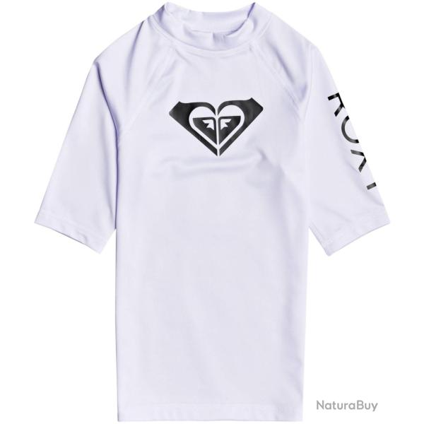 T-shirt de anti-UV de bain pour jeune fille - Whole Hearted - Blanc Blanc 128 cm/S