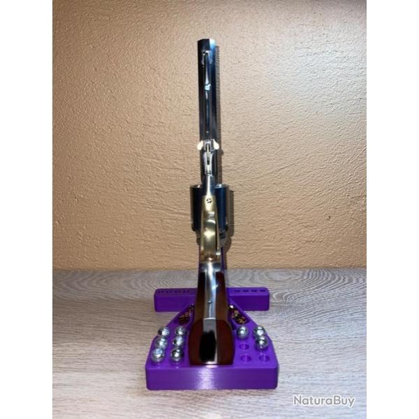 Support / stand de rechargement violet pour revolver � poudre noire 36 / 44