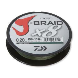 Tresse Daiwa J-Braid X8 Verte 150m 0.1