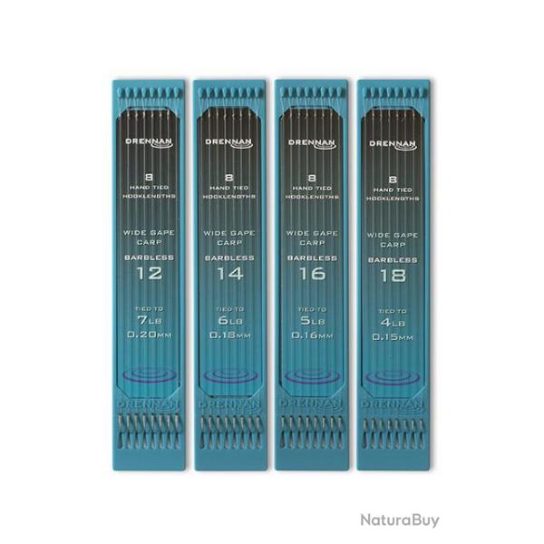 Bas de ligne Plate 6 Wide Gape Carp Drennan 16