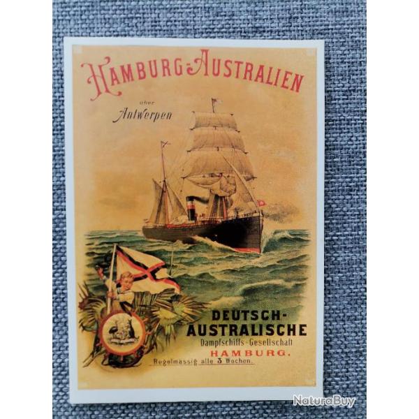 Carte postale Hamburg ? Australien ber Antwerpen