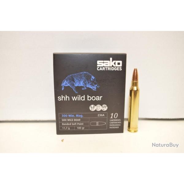 1 boite de Balles calibre 300 WM Sako Super Hammerhead 180gr