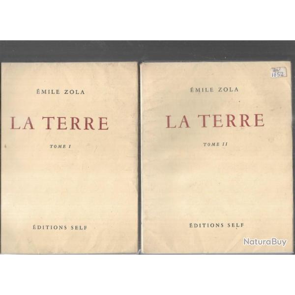 la terre  �mile zola exemplaire 1011/2800 en 2 volumes