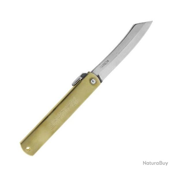 Couteau Higonokami laiton mod�le luxe, Longueur manche 12 cm [Higonokami]