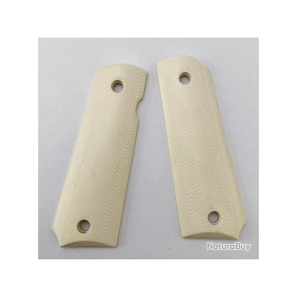 PLAQUETTE G10 BLANC GRIP COLT 1911 (3)