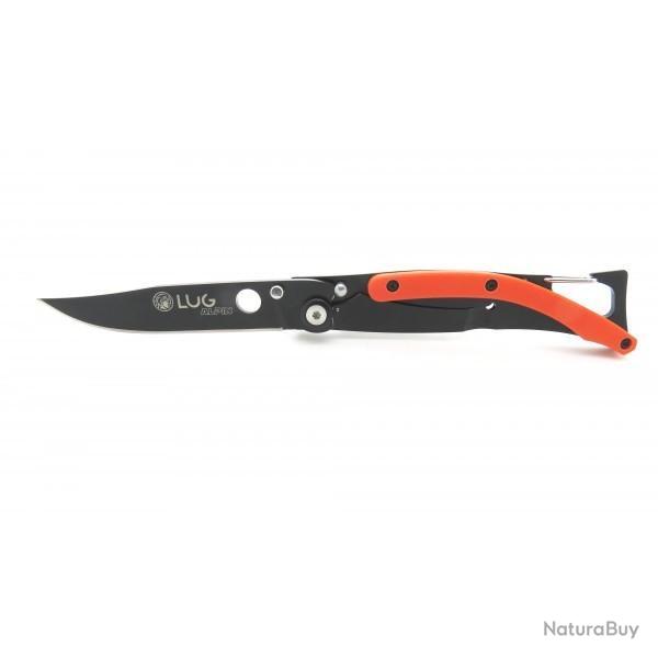 ALPIN SP1 TITANIUM BLACK manche G10 ORANGE, finition BlackTitanium Couteaux LUG