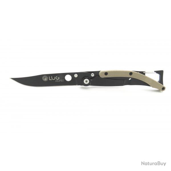ALPIN SP1 TITANIUM BLACK manche G10 DESERT, finition BlackTitanium Couteaux LUG