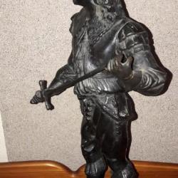 BRONZE MOUSQUETAIRE ESCRIMEUR DE 50 cm