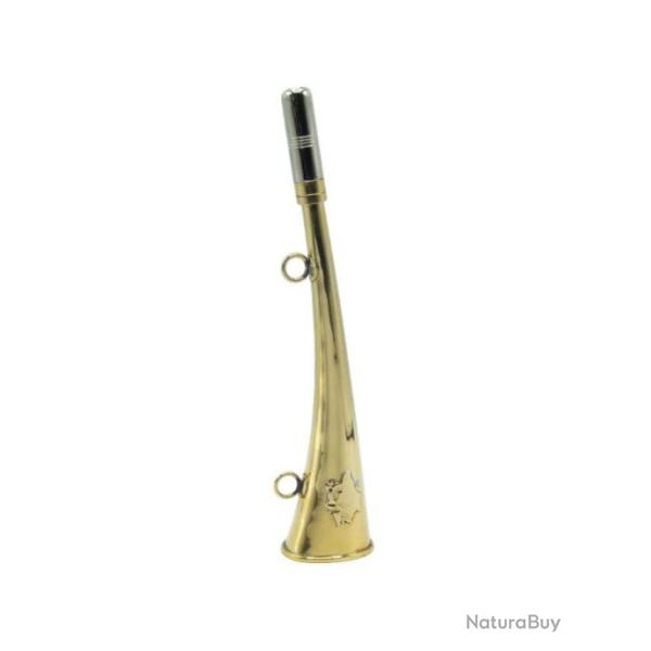 CORNE D'APPEL LAITON DE 25 CM D�COR SANGLIER