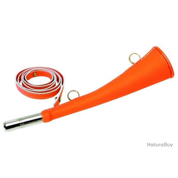 Corne plate fluo Januel de 25 cm avec bretelle