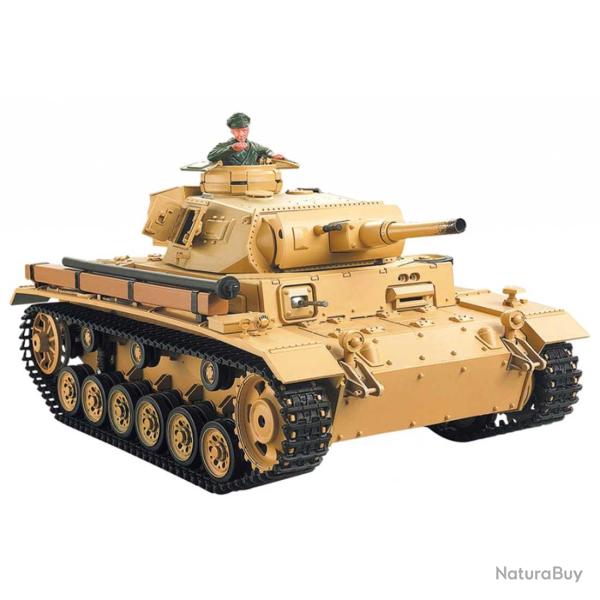 Tank T�l�command� TauchPanzer III Son et Fum�e RC 2.4 Ghz 1/16 �me