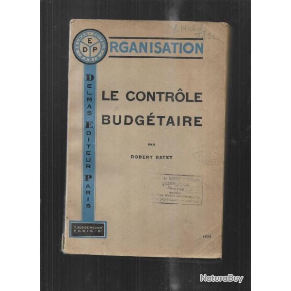 le controle budg�taire par robert satet , tampon oflag II B .