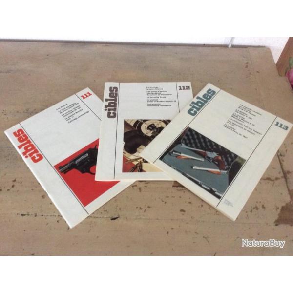 lot 3 revues cibles (n� 111 - 112 -113) - Beretta / Sig Sauer / S & W - (04 � 06/1979)