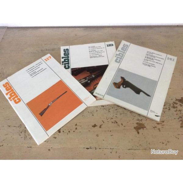 lot 3 revues cibles (n� 117 - 123 -141) - pistolets caucasiens / Lee Enfield 9 / Colt 1860