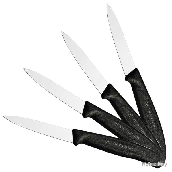 Pack 4 couteaux de table noir VICTORINOX