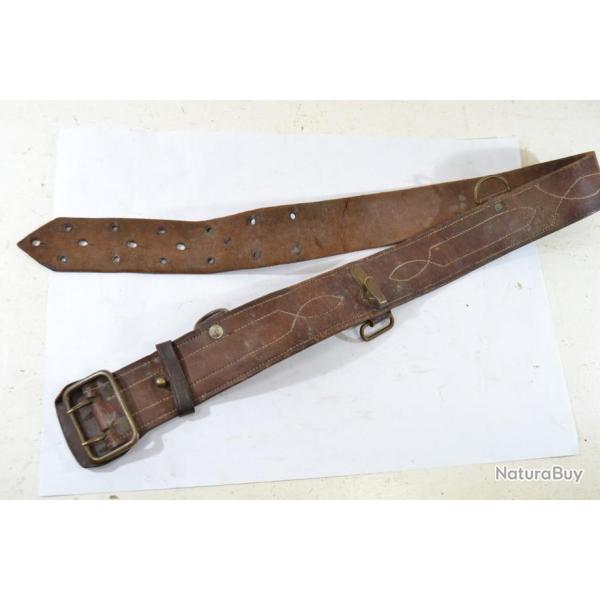 Ceinturon en cuir d'officier (Belgique ou France ? )