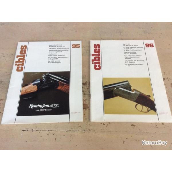 lot 2 revues cibles (n� 95 & 96) - Guerre d'ind�pendance / cartouches 8/50 Lebel..(11 - 12 /77)