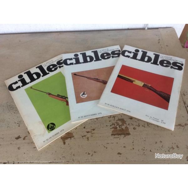 lot 3 revues cibles (n� 81 - 82 -83) - FM Sterling - Browning 7.65 - Mosin-Nagant (07 � 10/1976)
