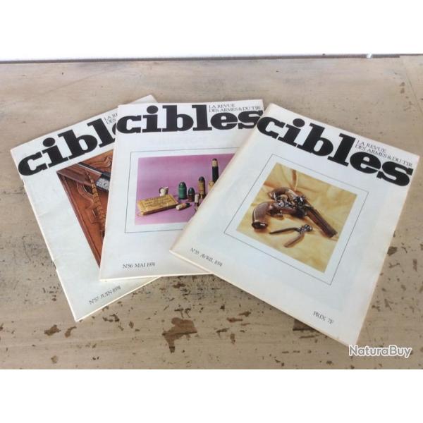 lot 3 revues cibles (n� 55 - 56 -57) - Uberti 1891 / la 7.63 mauser.....(04 � 06/1974)