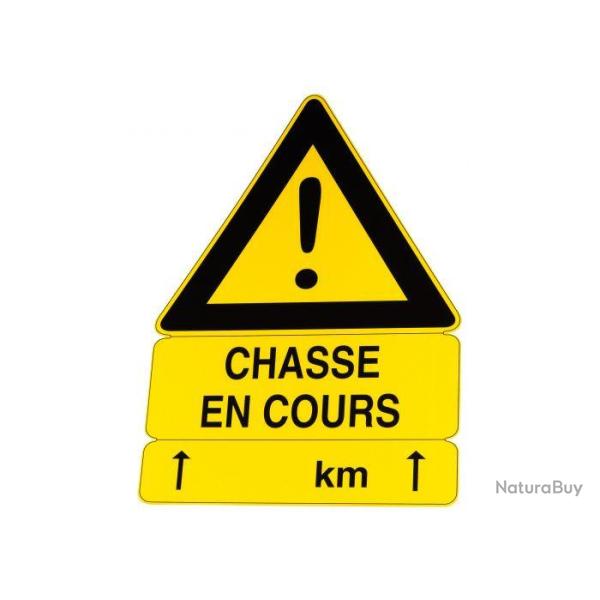 PANNEAU CHASSE EN COURS AKY TRIANGULAIRE 100X70 JANUEL