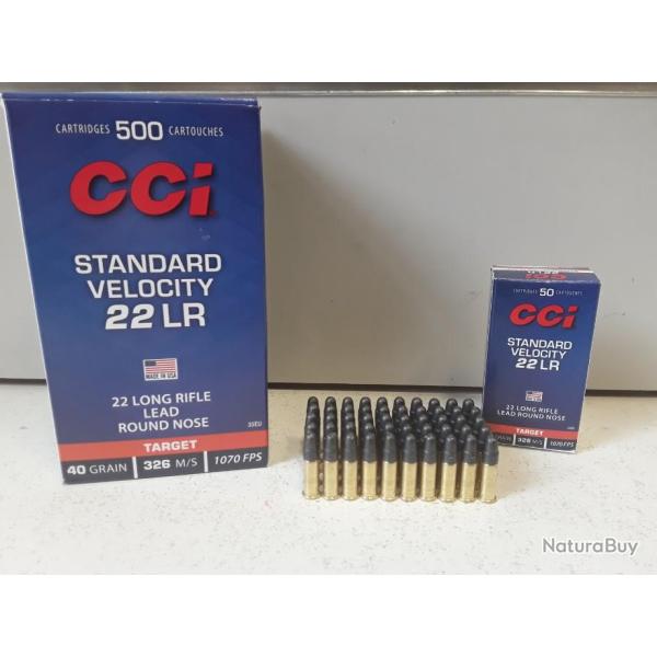 LOT DE 500 BALLES CCI STANDARD VELOCITY CAL22LR