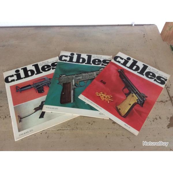 lot 3 revues cibles (n� 42 - 43 -44) - Browning-S&W 15 - Mauser.....(01 � 04/1973)