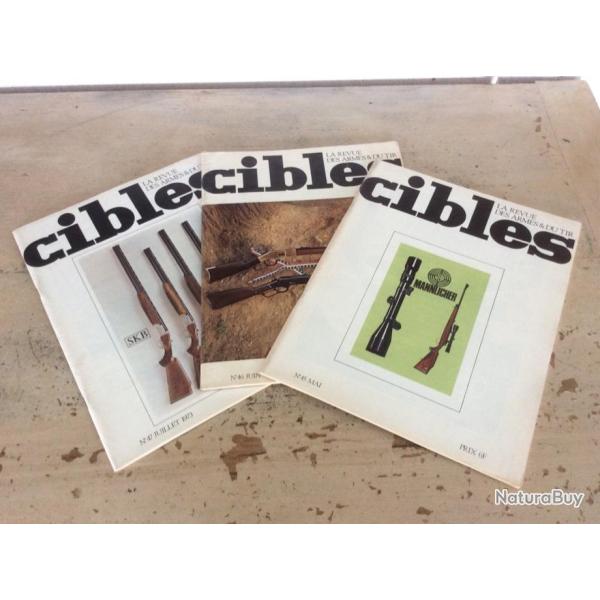 lot 3 revues cibles (n� 45 - 46 -47) -cartouches GRAS - Beretta 20....(05 � 07/1973)
