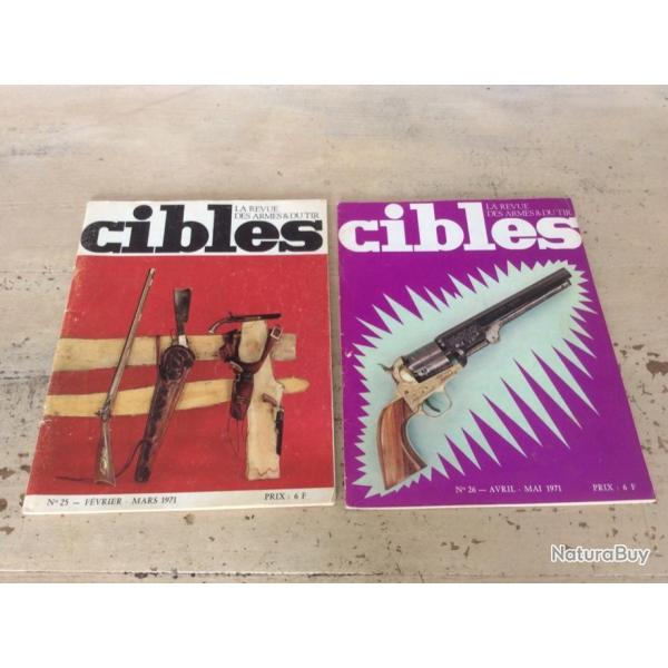 lot 2 anciennes revues cibles (n� 25 & 26) - 02 � 05/1971 (armes am�ricaines d�fense nationale 1870)