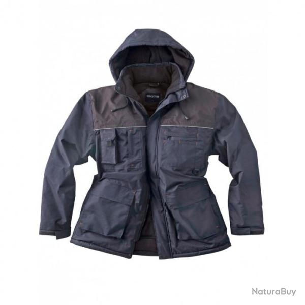 Parka imperm�able � capuche noire/bleue ou noire/grise SINGER SAFETY PALAMA/PALAWA Noir / Bleu marin