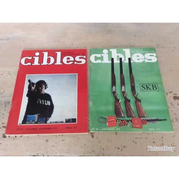 lot 2 anciennes revues cibles (n� 29 & 30) - 1971 - les armes de poing de l'arm�e fran�aise WW2