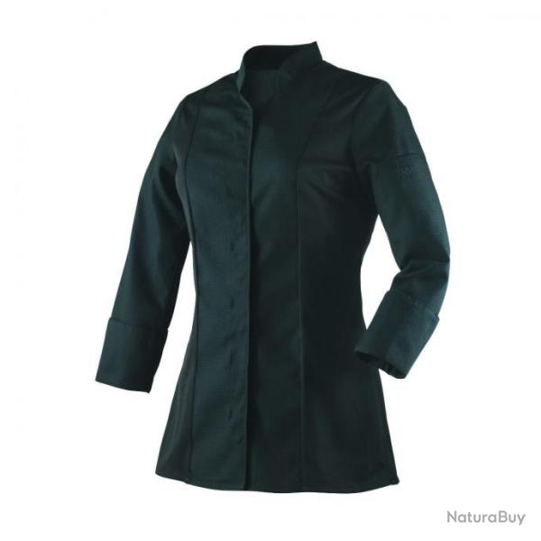 Veste de cuisine Femme en nid d'abeille manches courtes ou longues Robur ABELLA MC/ML Noir 4 / L Man