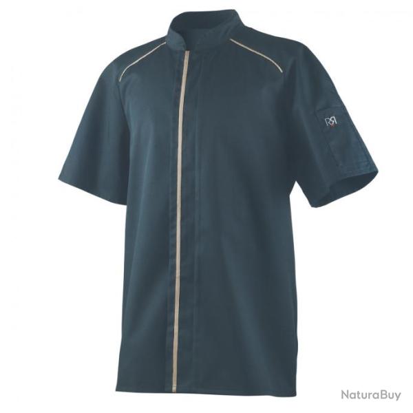 Veste de cuisine mixte manches courtes Robur APPOLLO MC Noir 2 / S