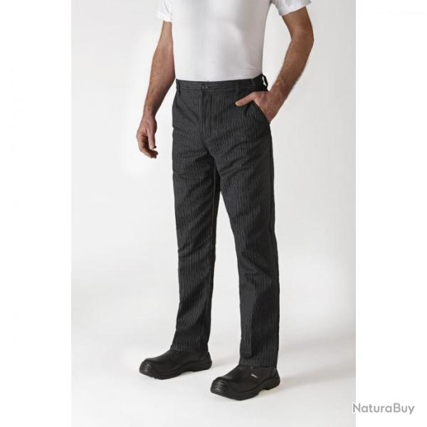 Pantalon de cuisine Robur TIMEO 42 Noir ray�