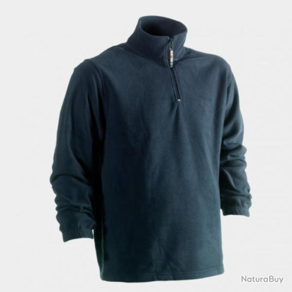 Pull demi zipp� en toison polaire � col montant HEROCK Antalis Bleu marine